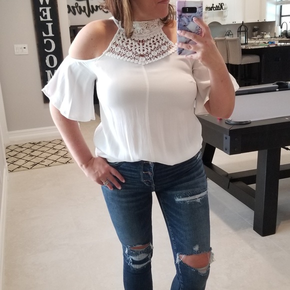 Sugarlips Tops - Jessy Cold Shoulder Top